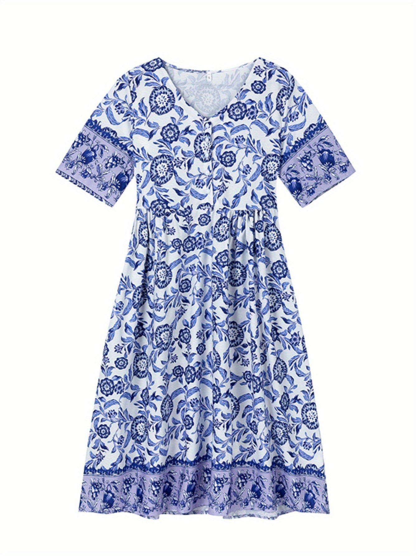 Ava -  Floral Tie-Dye Dress