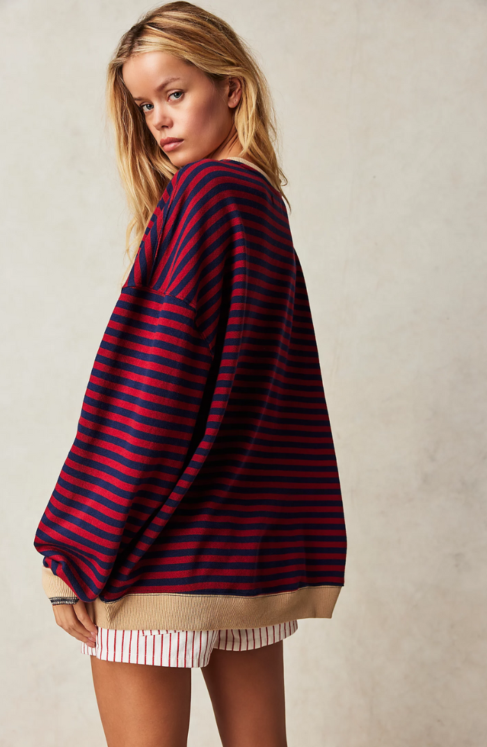 Amber | Oversized Striped Jumper