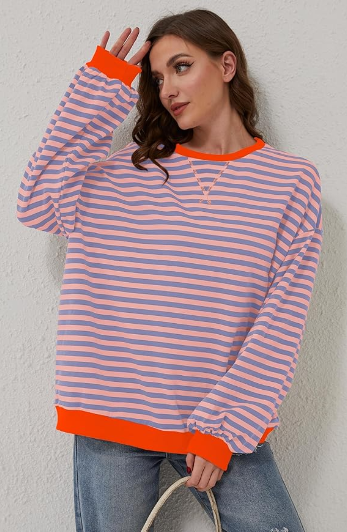 Amber | Oversized Striped Jumper