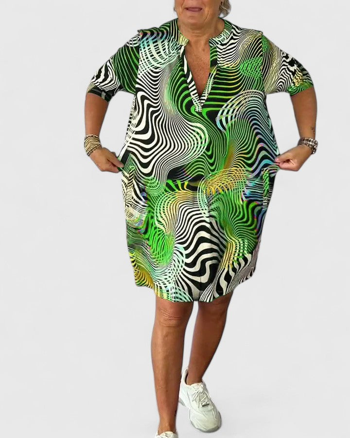 Helinae™ | Sophisticated V-neck Dress