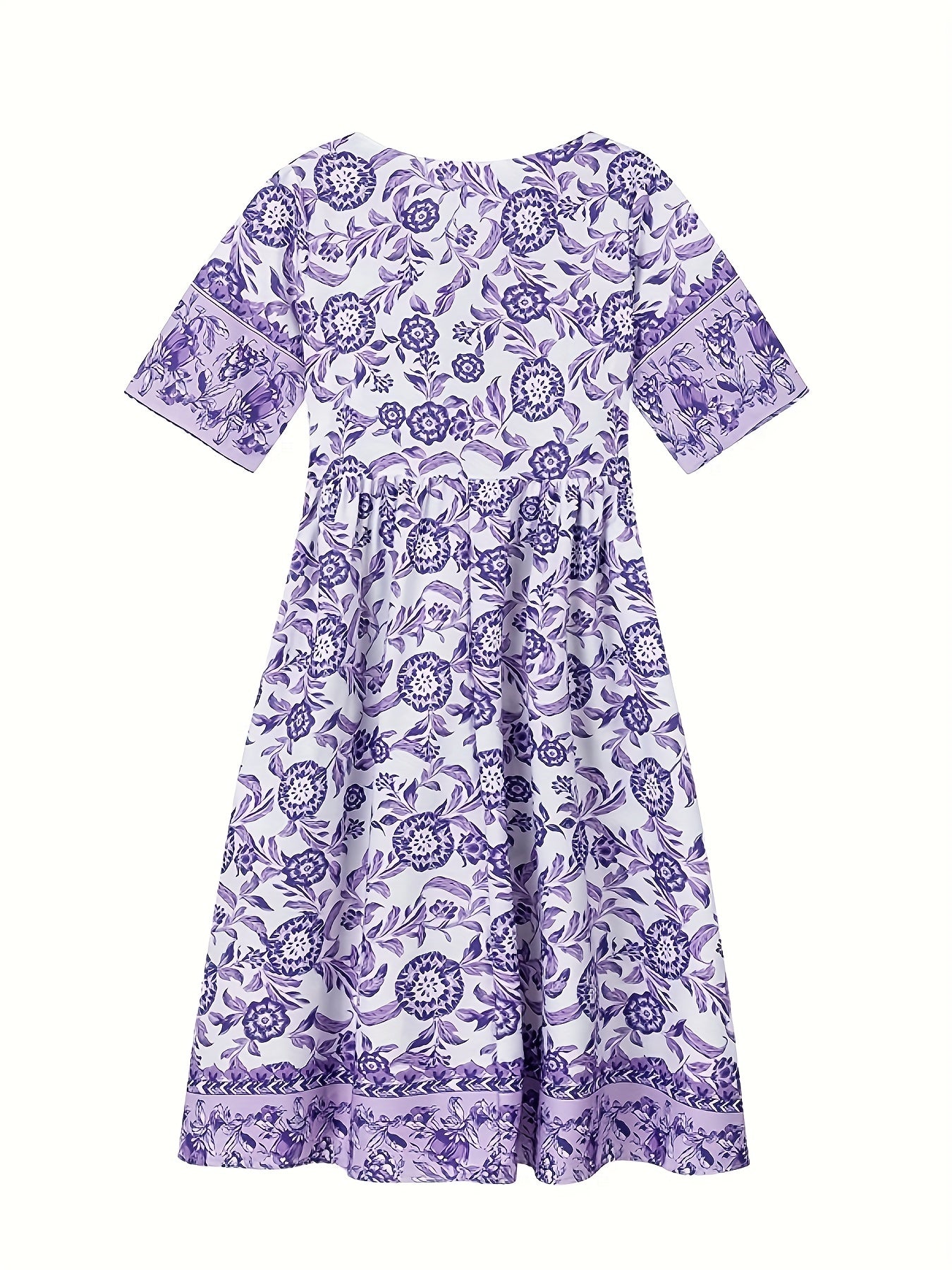 Ava -  Floral Tie-Dye Dress