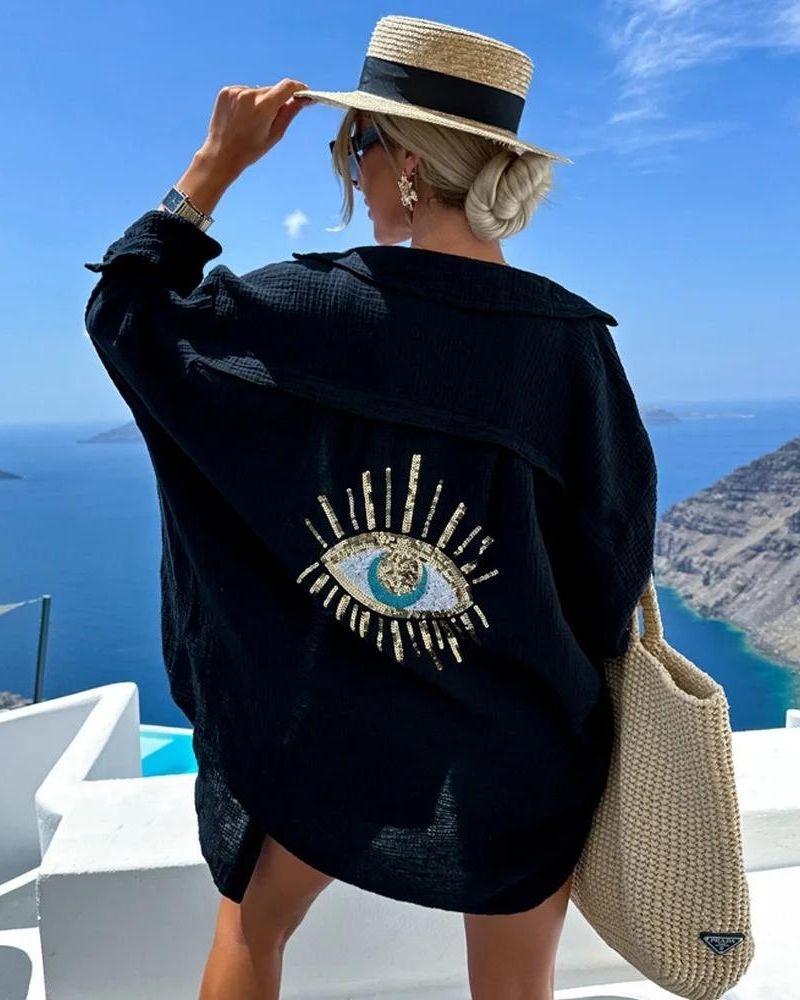 Soraya | Casual Sequin Beaded Blouse