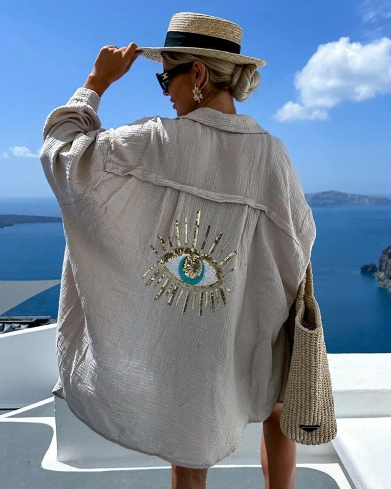 Soraya | Casual Sequin Beaded Blouse