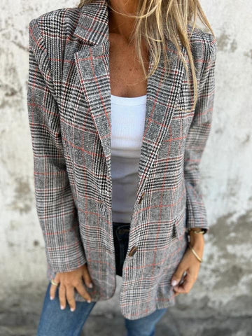 Elena | Checked Blazer Jacket
