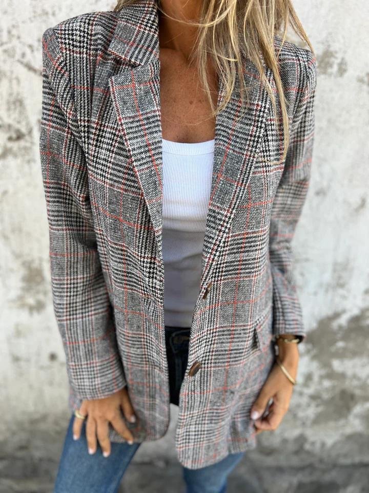 Elena | Checked Blazer Jacket