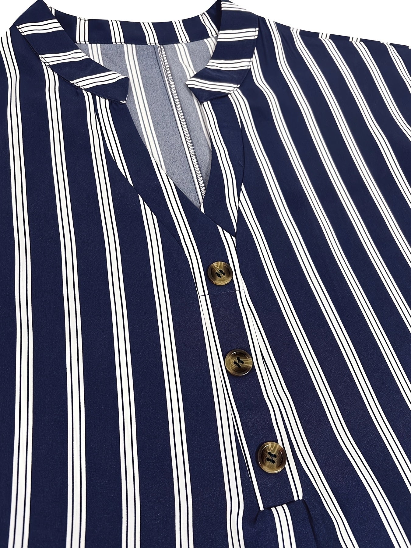 Aria – Striped Button Blouse