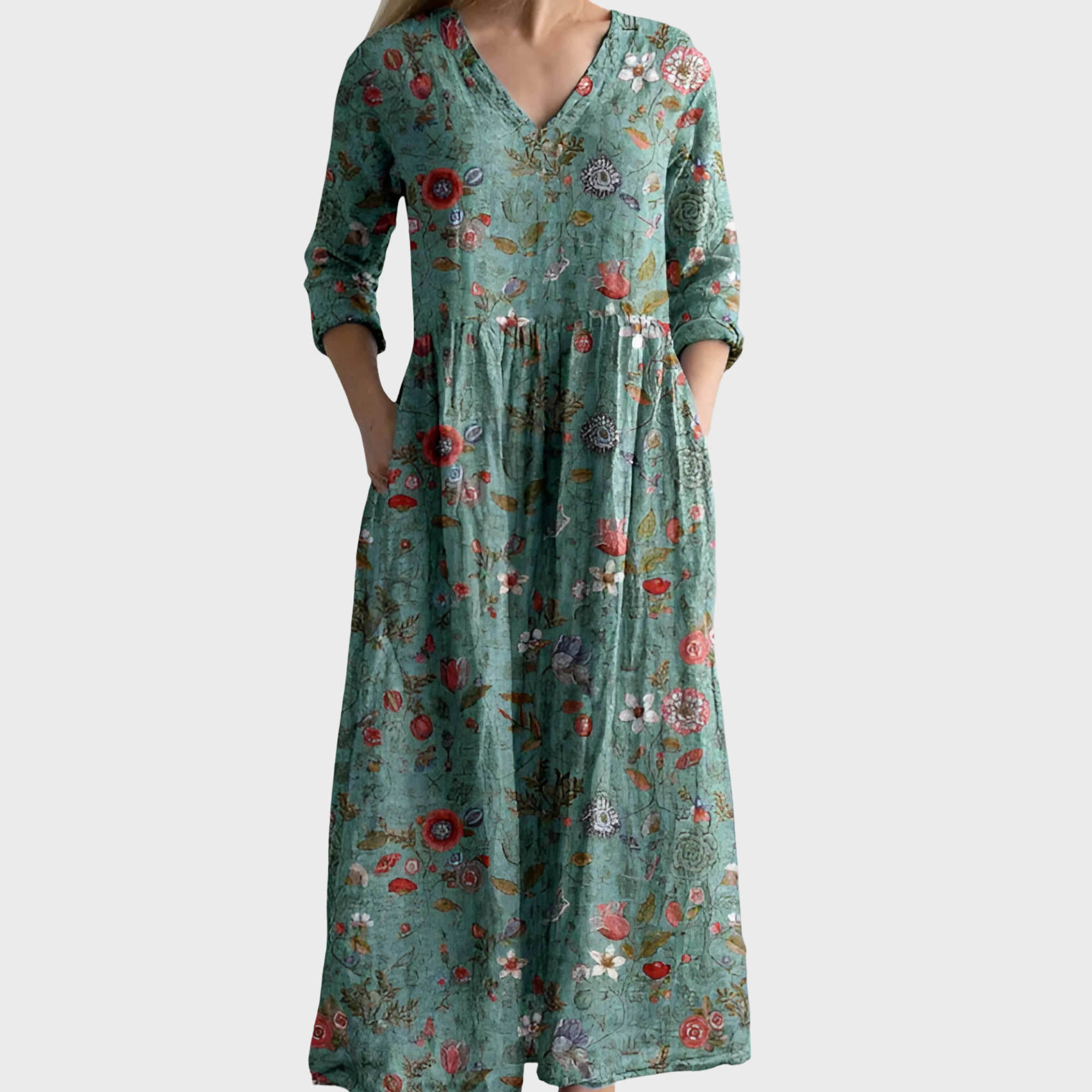 CELESTINE | Maxi dress with vintage floral print