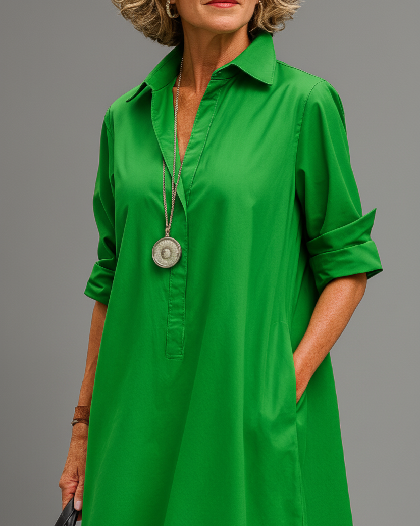 Beah – Elegant Midi Dress with Timeless Charm