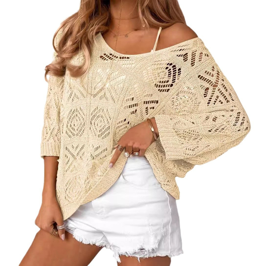 Gabrielle | Crochet Knit Pullover