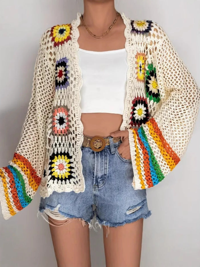 Tory | Crochet Patch Cardigan