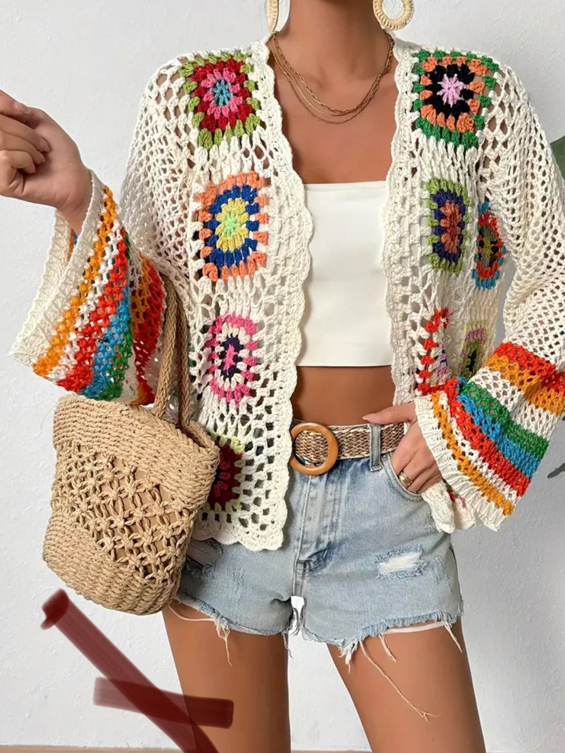 Tory | Crochet Patch Cardigan