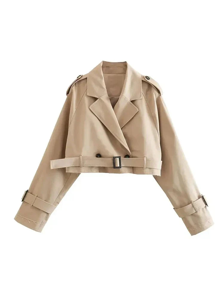 Saira | Cropped Trenchcoat