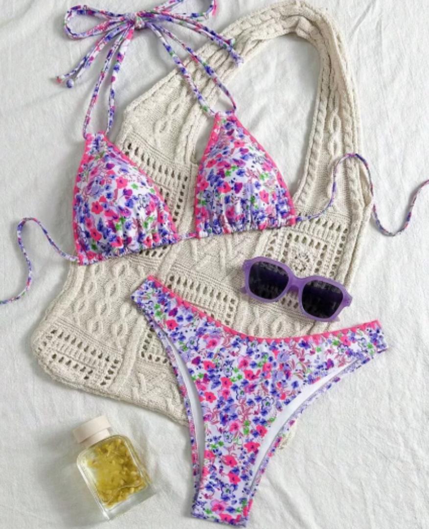 Dorothy - Vibrant Lace Neck-Tie Bikini