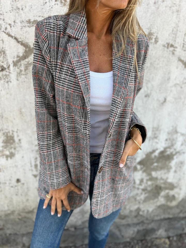 Elena | Checked Blazer Jacket
