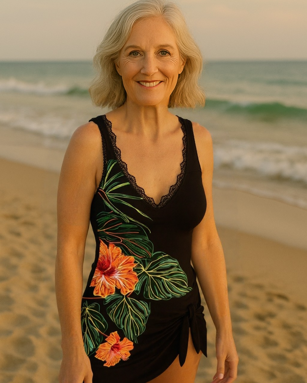 Pamela - Floral Pattern Swim Tankini