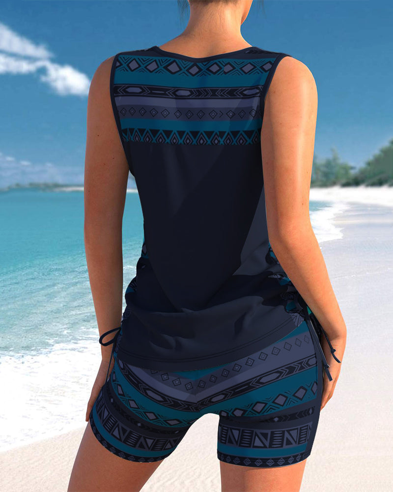 Pearl - Tankini Featuring Geometric Print