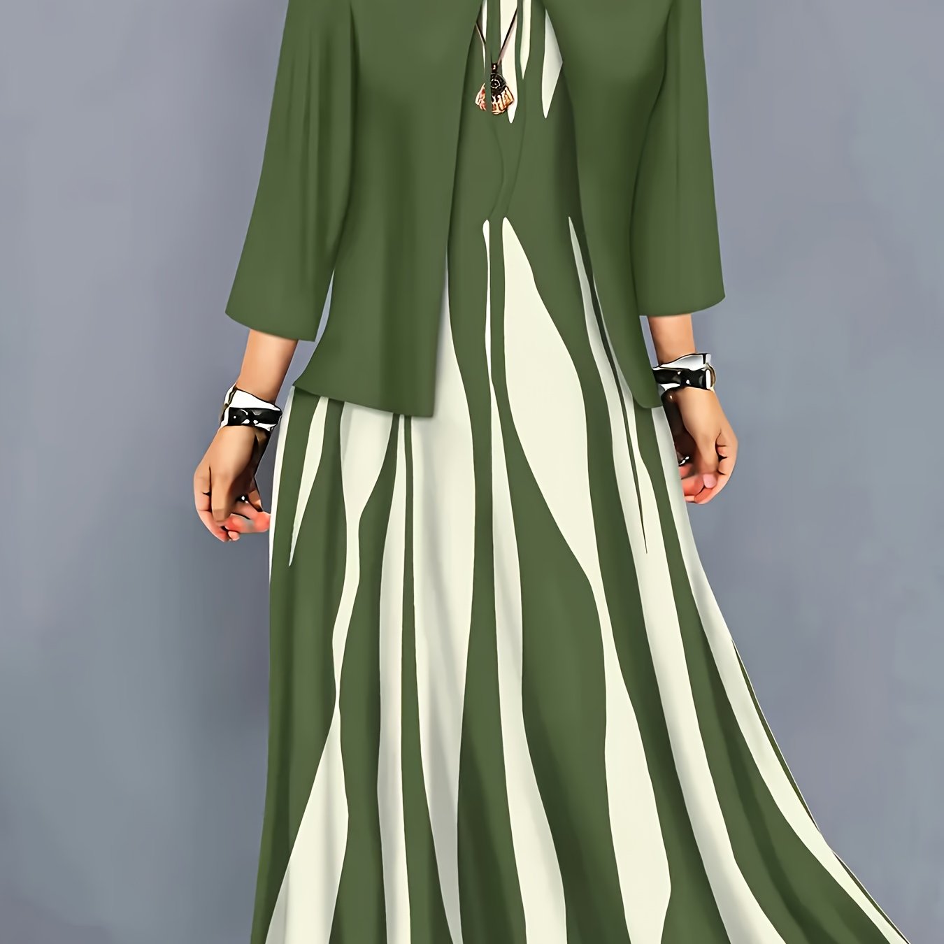 Margeret - Elegant two-piece  Dress Set