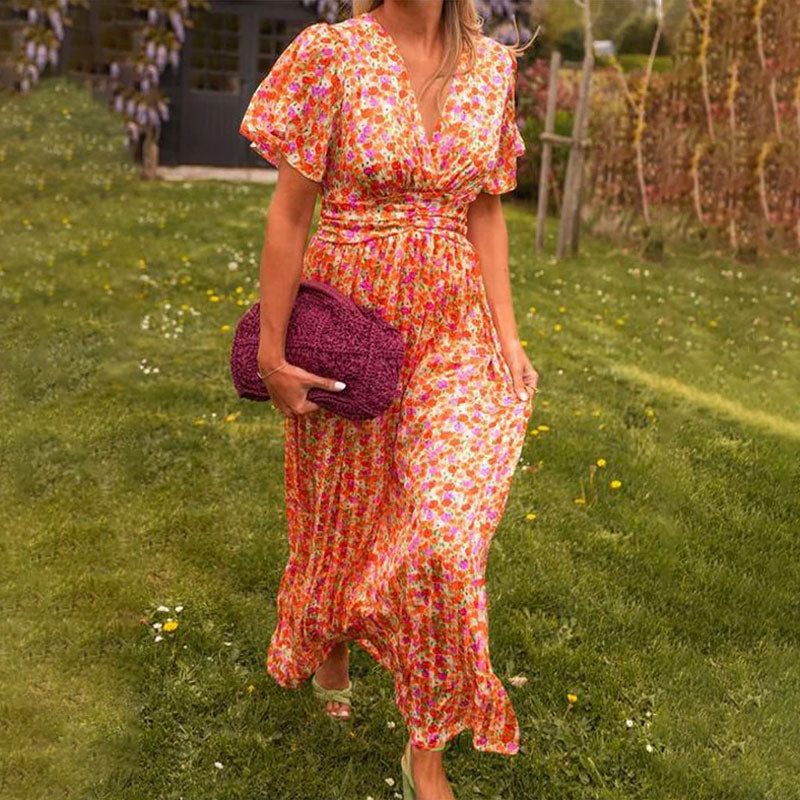 Vivienne – Women’s V-Neck Dress